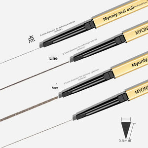 Double Headed Eyebrow Pencil ultra thin tip long lasting waterproof