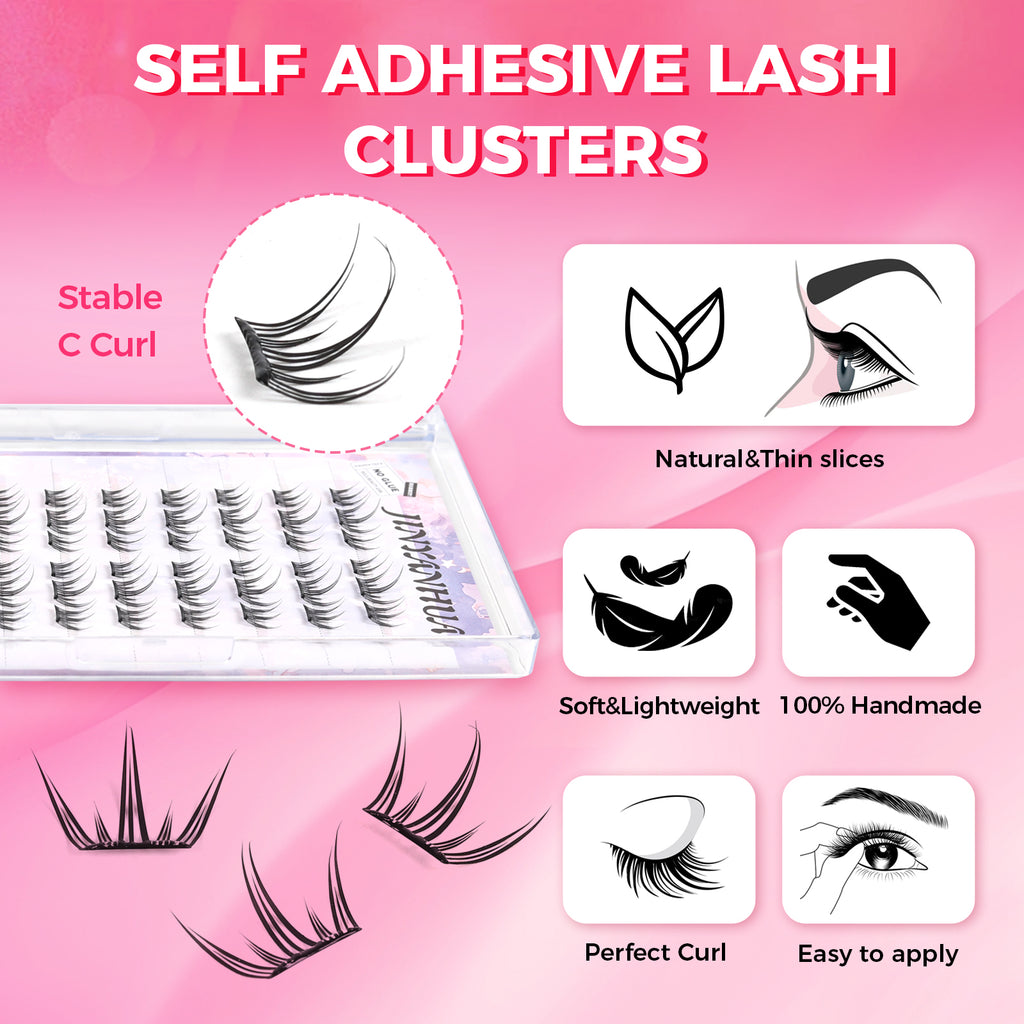 JINYANHUA Self-Stick Lashes - Summer Blue Tears
