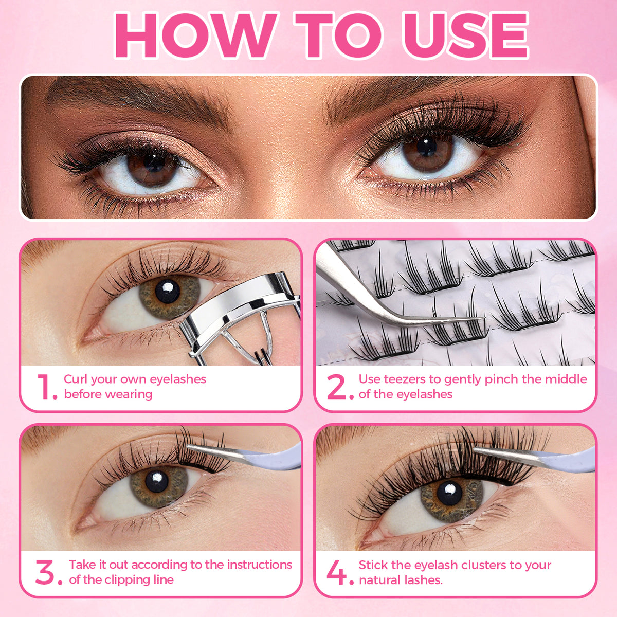 JINYANHUA Self-Stick Lashes - Kitty Lash