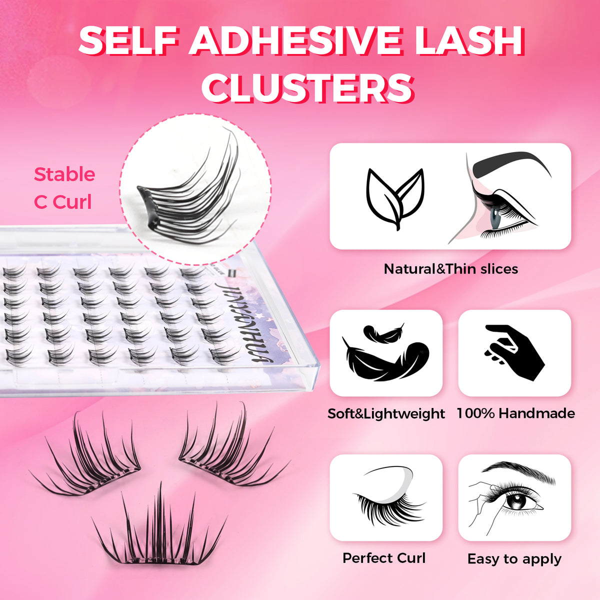 JINYANHUA Self-Stick Lashes - Camellia