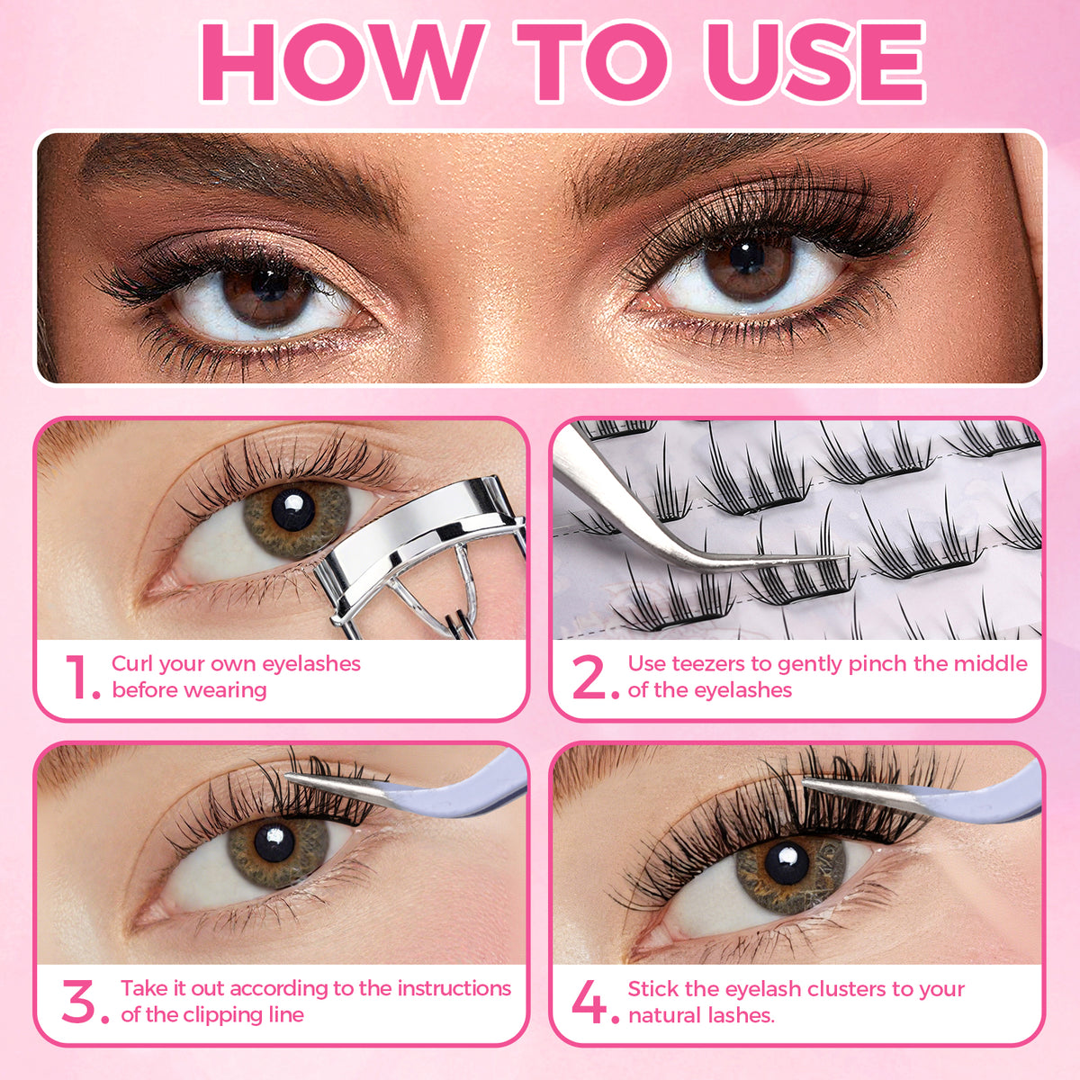 JINYANHUA Self-Stick Lashes - Camellia