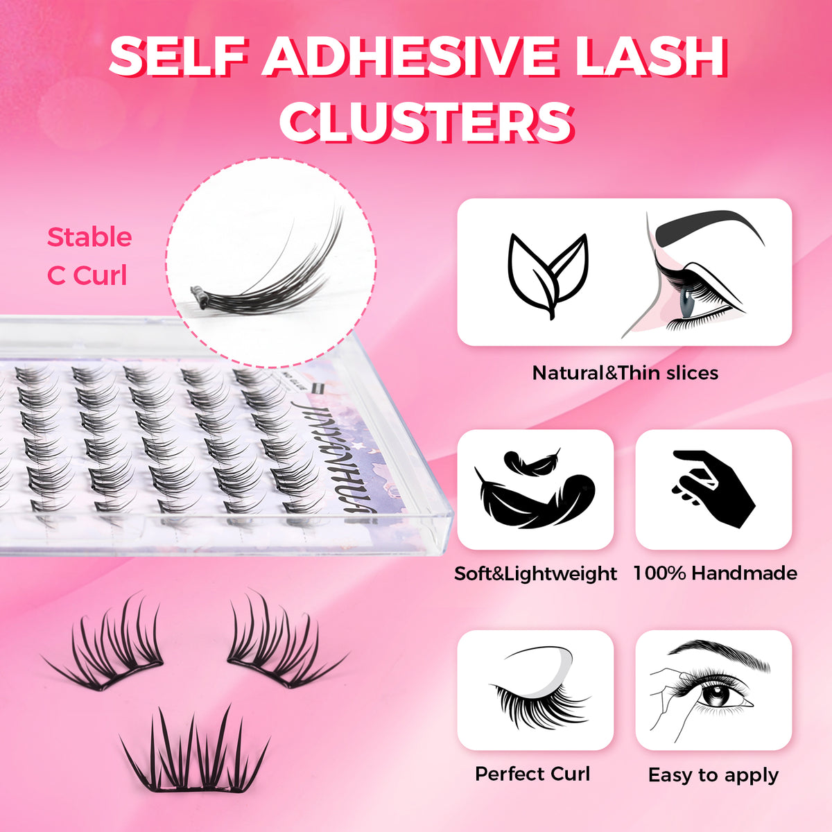 JINYANHUA Self-Stick Lashes - Velvet Lash
