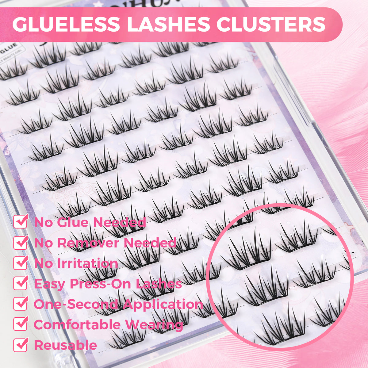 JINYANHUA Self-Stick Lashes - Velvet Lash