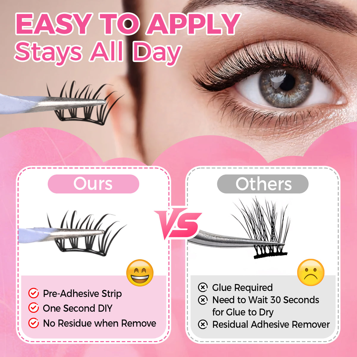 JINYANHUA Self-Stick Lashes - Velvet Lash