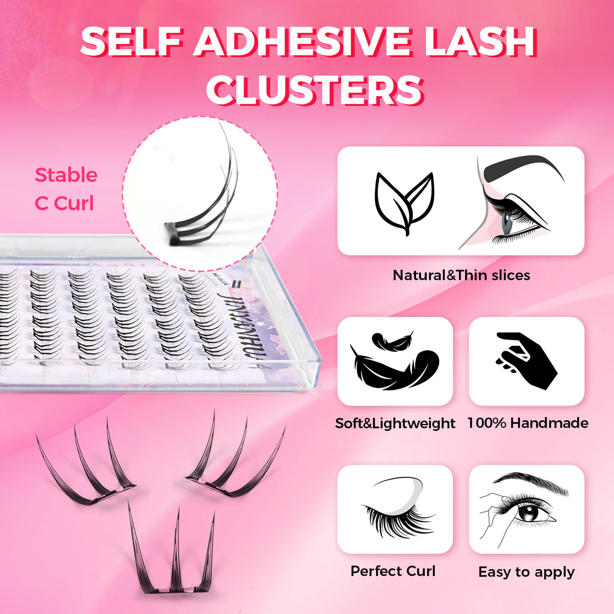 JINYANHUA Self-Stick Lashes - Girl Group 1.0