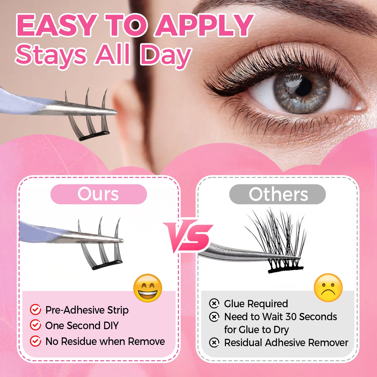 JINYANHUA Self-Stick Lashes - Girl Group 1.0