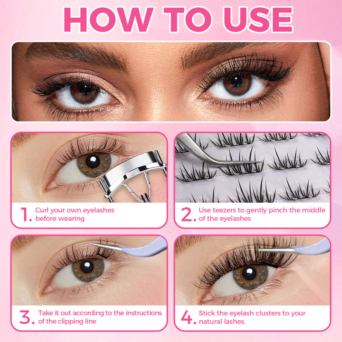 JINYANHUA Self-Stick Lashes - Girl Group 1.0