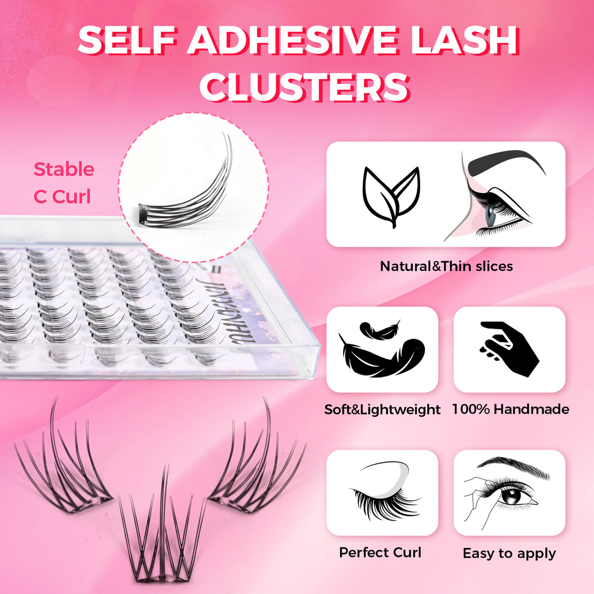 JINYANHUA Self-Stick Lashes - Natural Sunflower