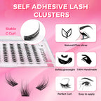 JINYANHUA Self-Stick Lashes - Rain Fan
