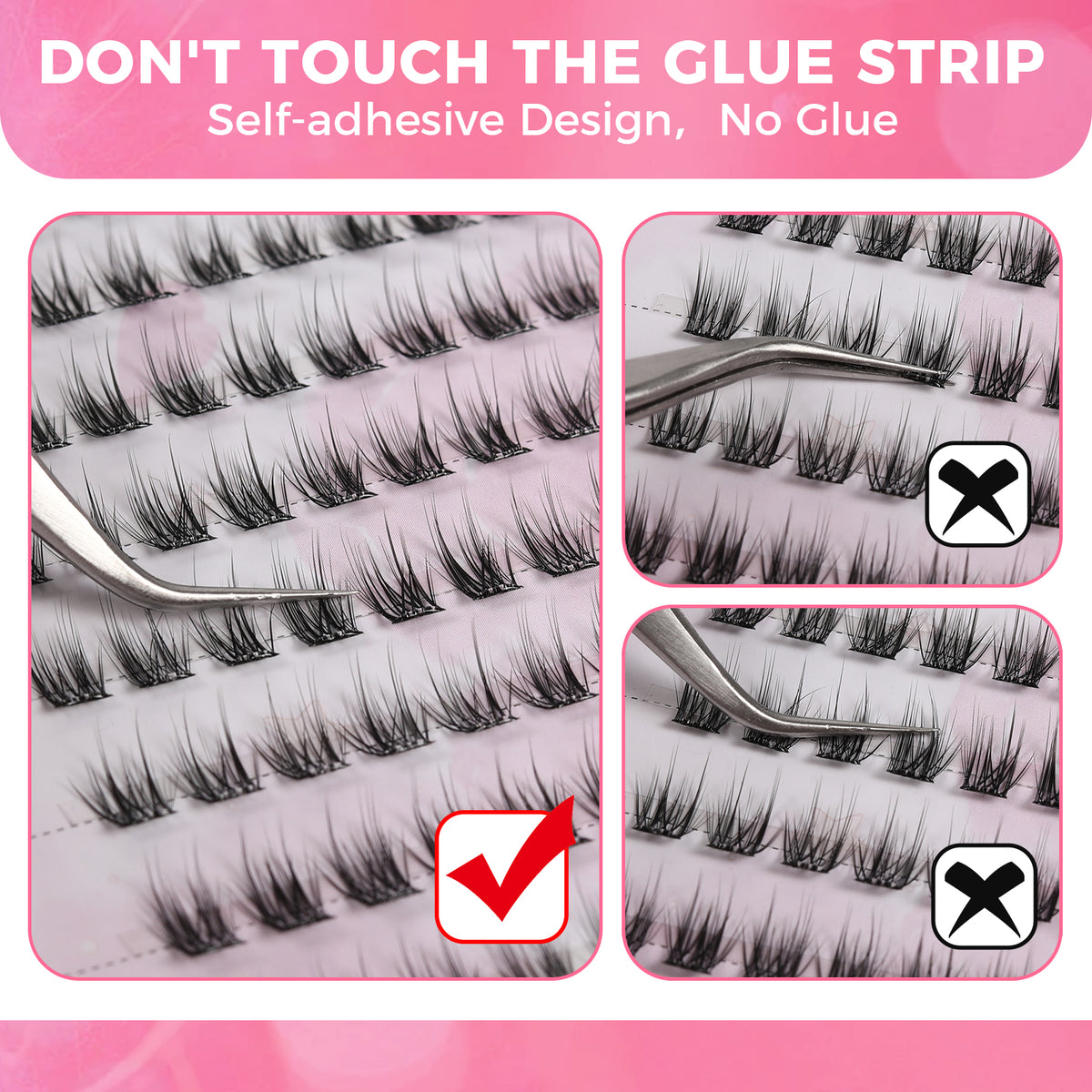 JINYANHUA Self-Stick Lashes - Rain Fan