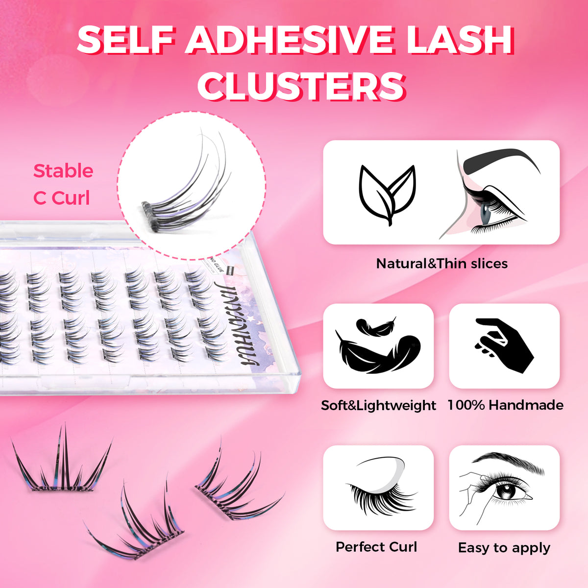 JINYANHUA Self-Stick Lashes - Summer Blue Tears 2