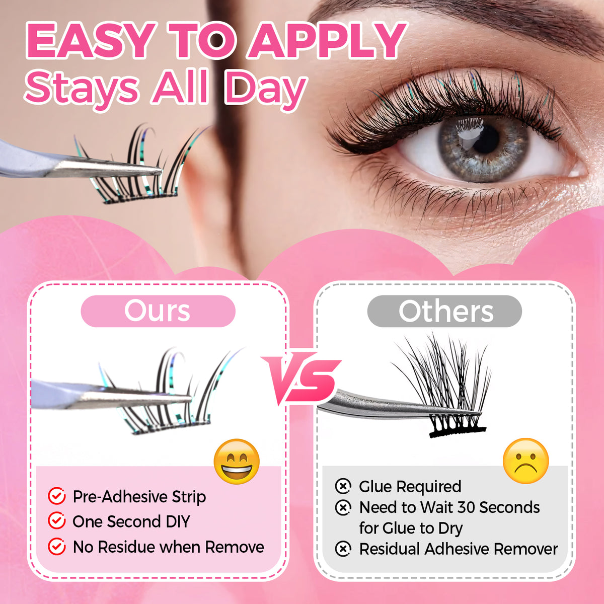 JINYANHUA Self-Stick Lashes - Summer Blue Tears 2