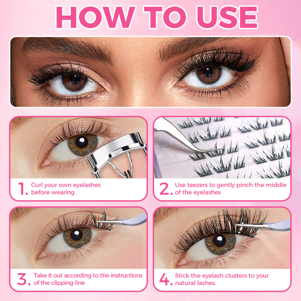 JINYANHUA Self-Stick Lashes - Summer Blue Tears 2
