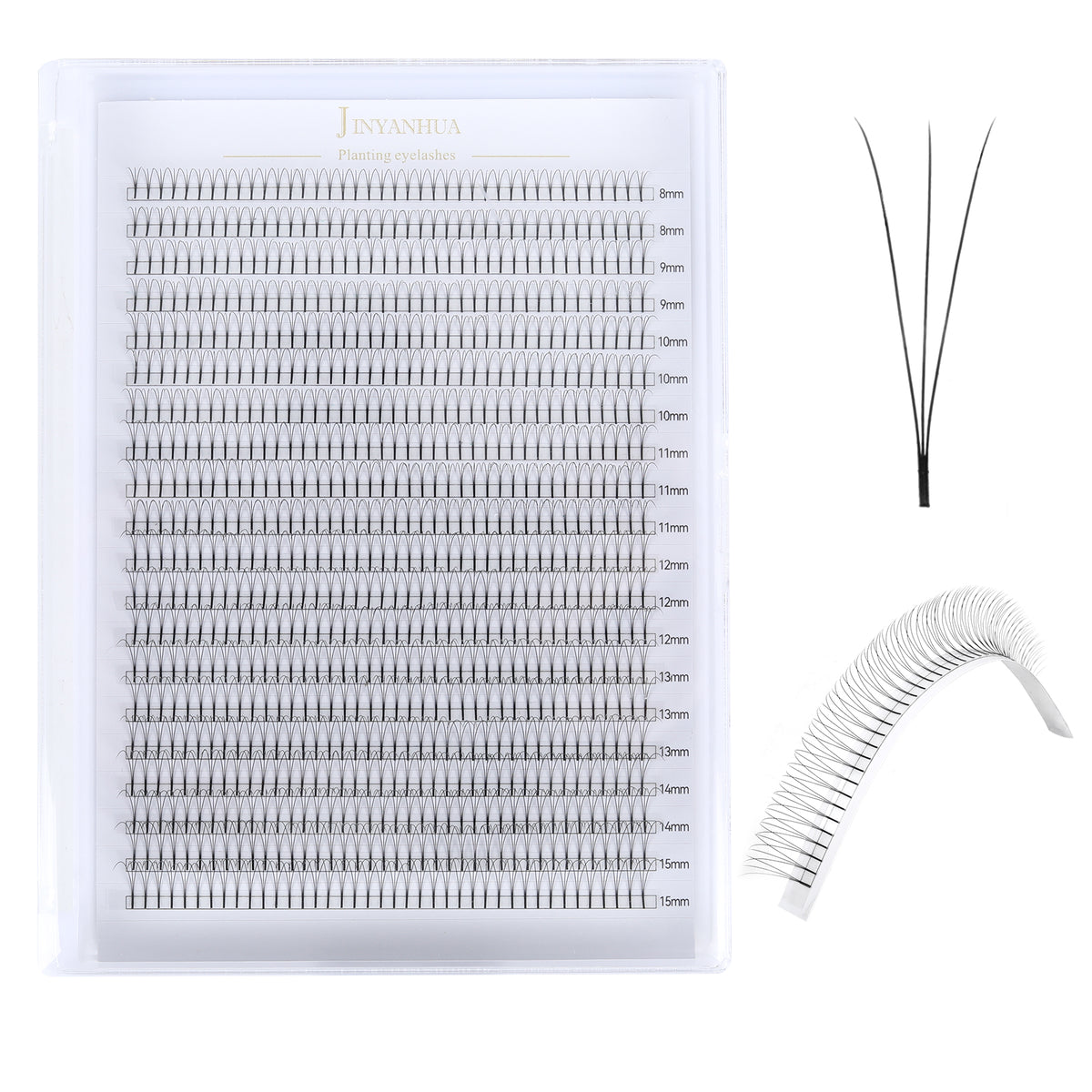 JINYANHUA 3D Mixed Length 0.1mm Thick Long Stems Large Capacity
