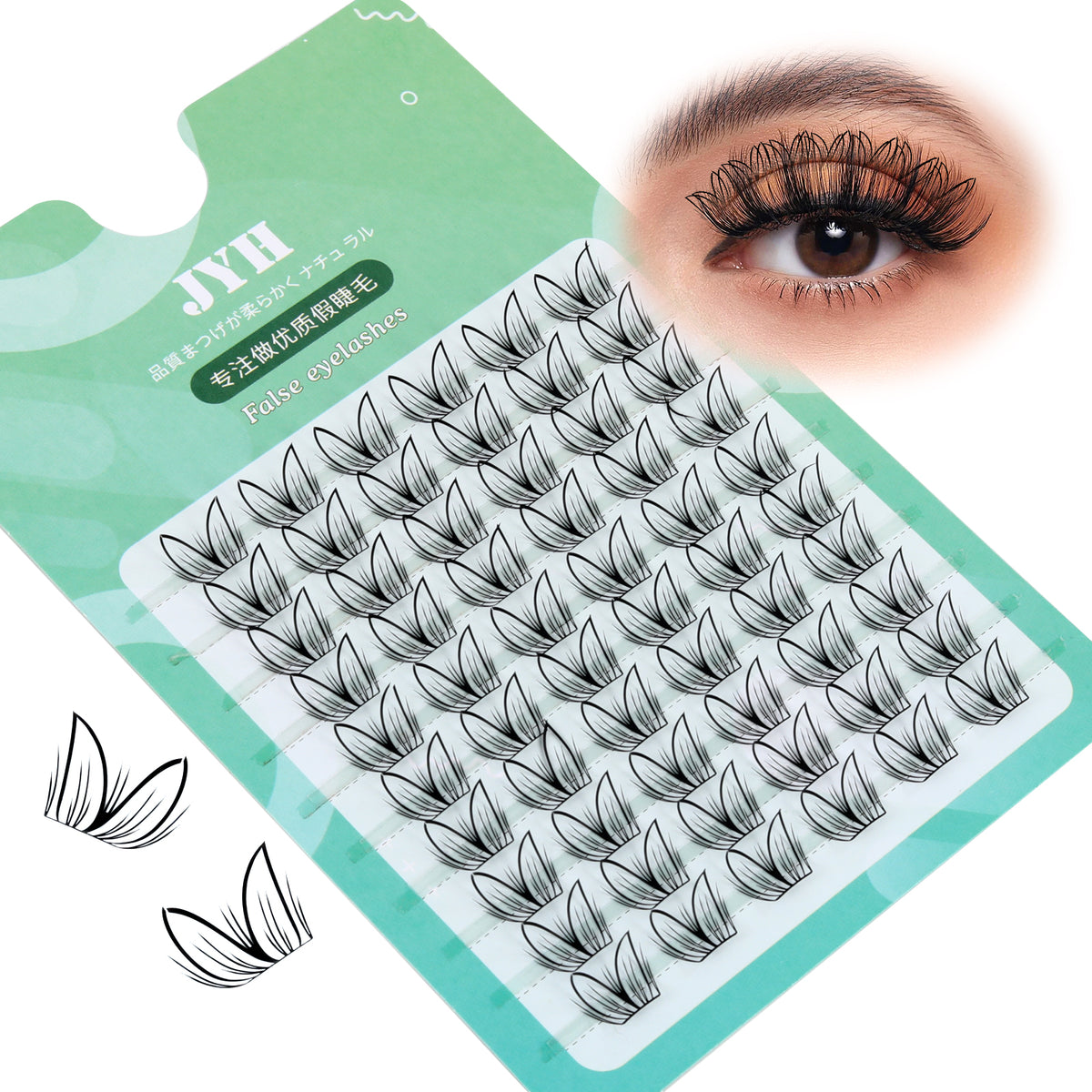 JINYANHUA Green Laser Card-Sea Blue Flower