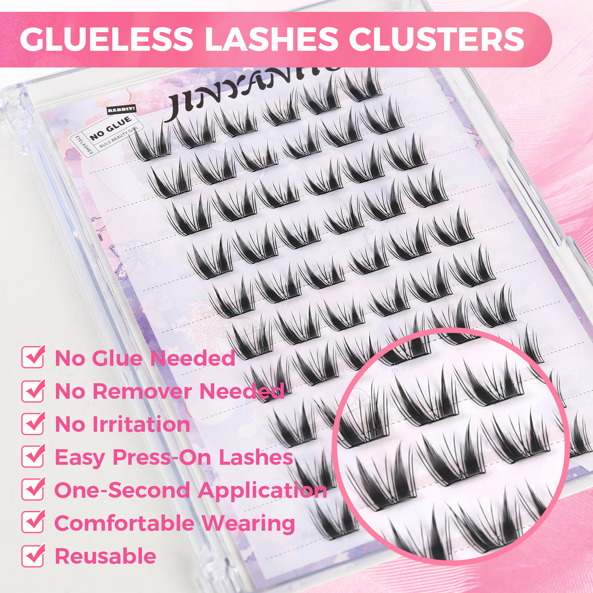 JINYANHUA Self-Adhesive Eyelashes - Big Baby