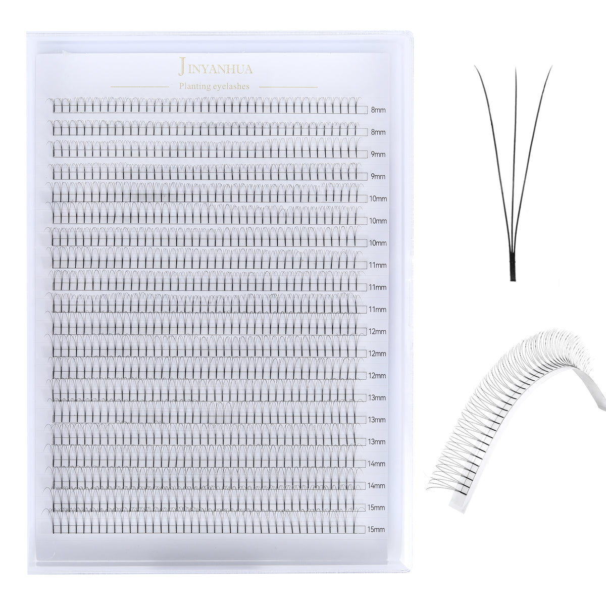JINYANHUA 8-15mm Mixed Long Stems 0.07mm 3D Large Capacity