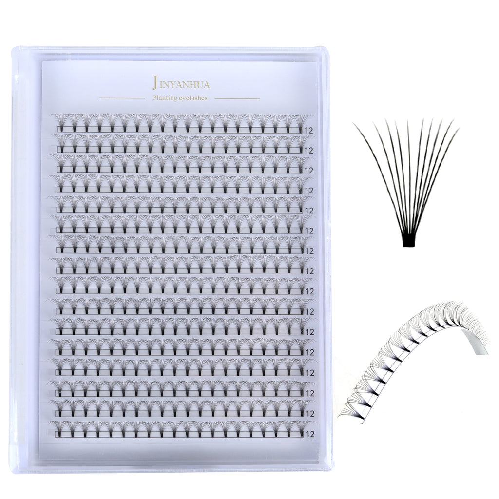 JINYANHUA 10D Single Long 0.07mm Thick Short Stems Large Capacity