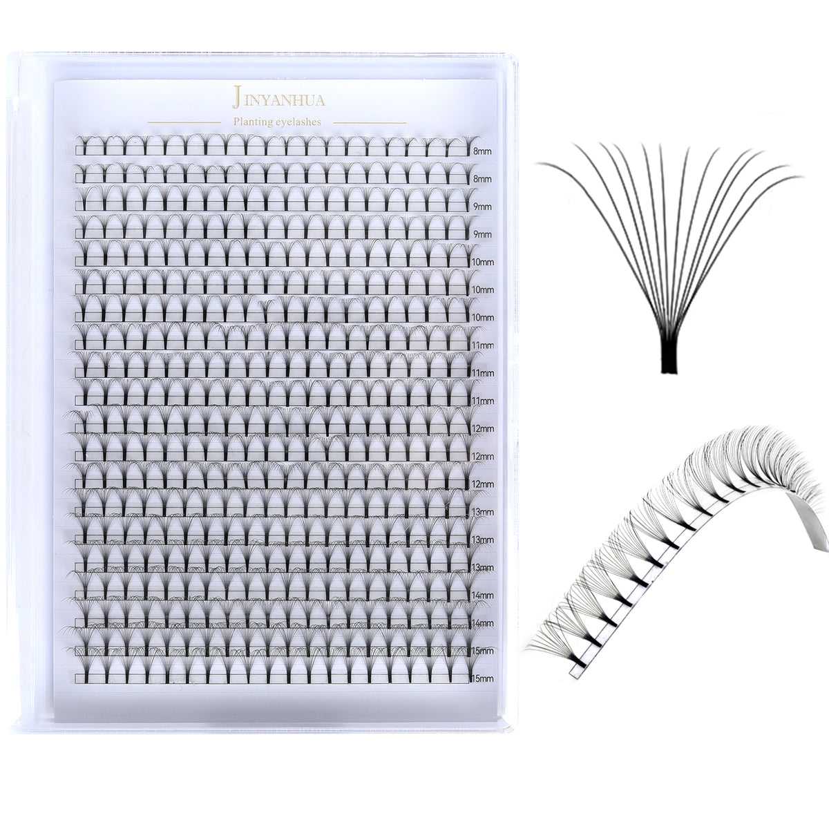 JINYANHUA 8-15mm Mixed Long Stems 0.07mm 12D Large Capacity