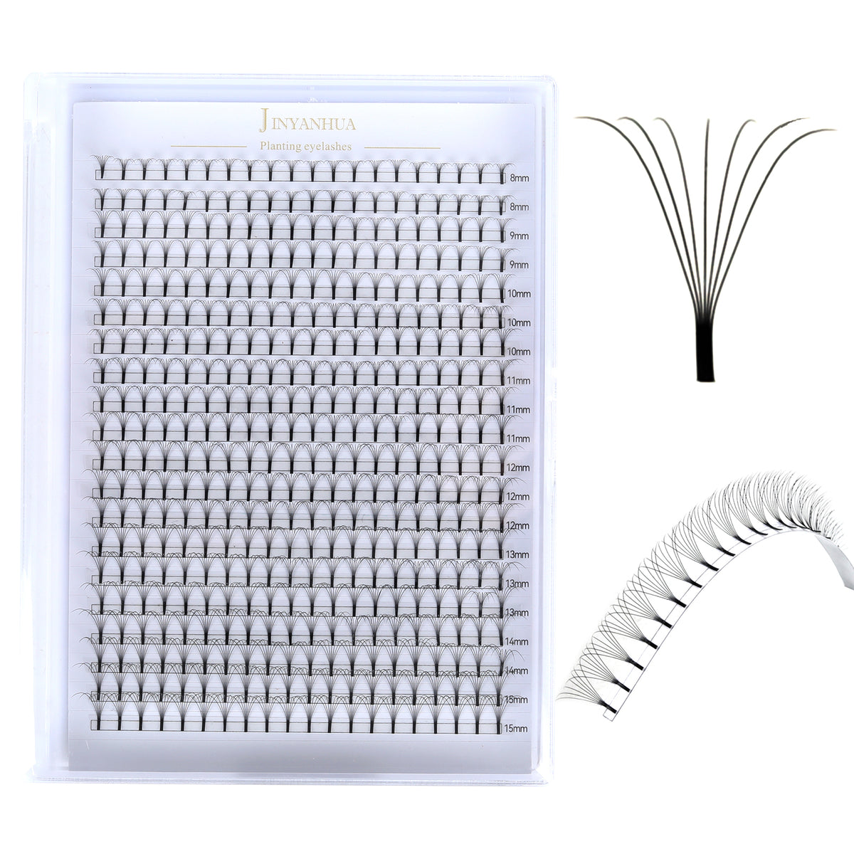 JINYANHUA 8-15mm Mixed Long Stems 0.07mm 7D Large Capacity