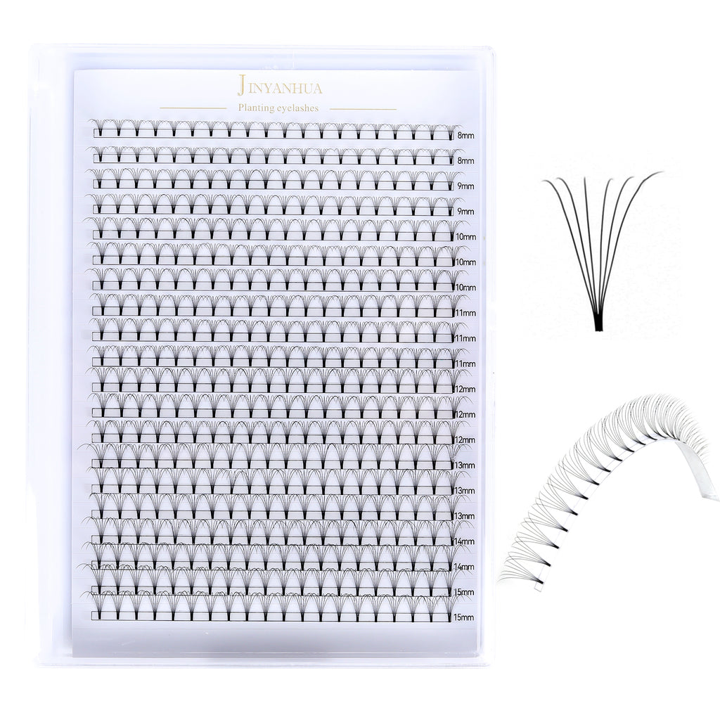 JINYANHUA 8-15mm Mixed Long & Short Stalks 0.07mm 6D Flat Tip Large Capacity