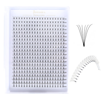 JINYANHUA 8-15mm Mixed Long & Short Stalks 0.07mm 6D Flat Tip Large Capacity