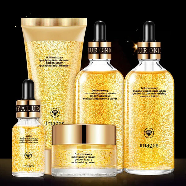 24K Gold Brightening Skincare Set for Glowing Skin