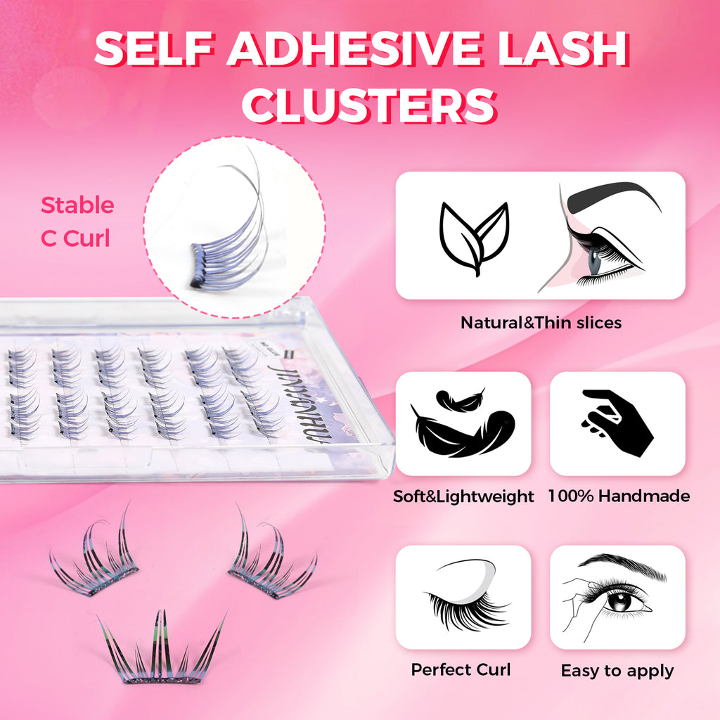 JINYANHUA Self-Stick Lashes - Summer Blue Tears 3