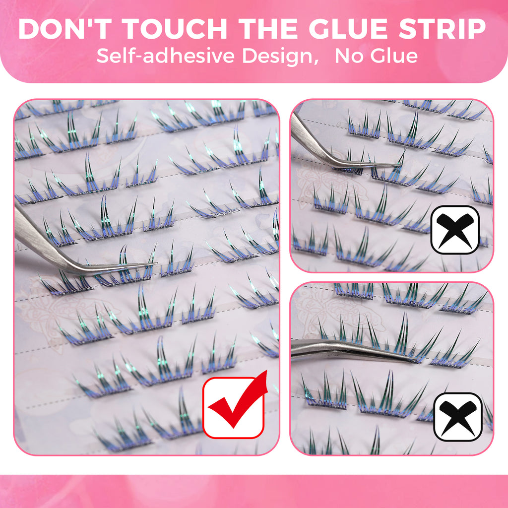 JINYANHUA Self-Stick Lashes - Summer Blue Tears 3