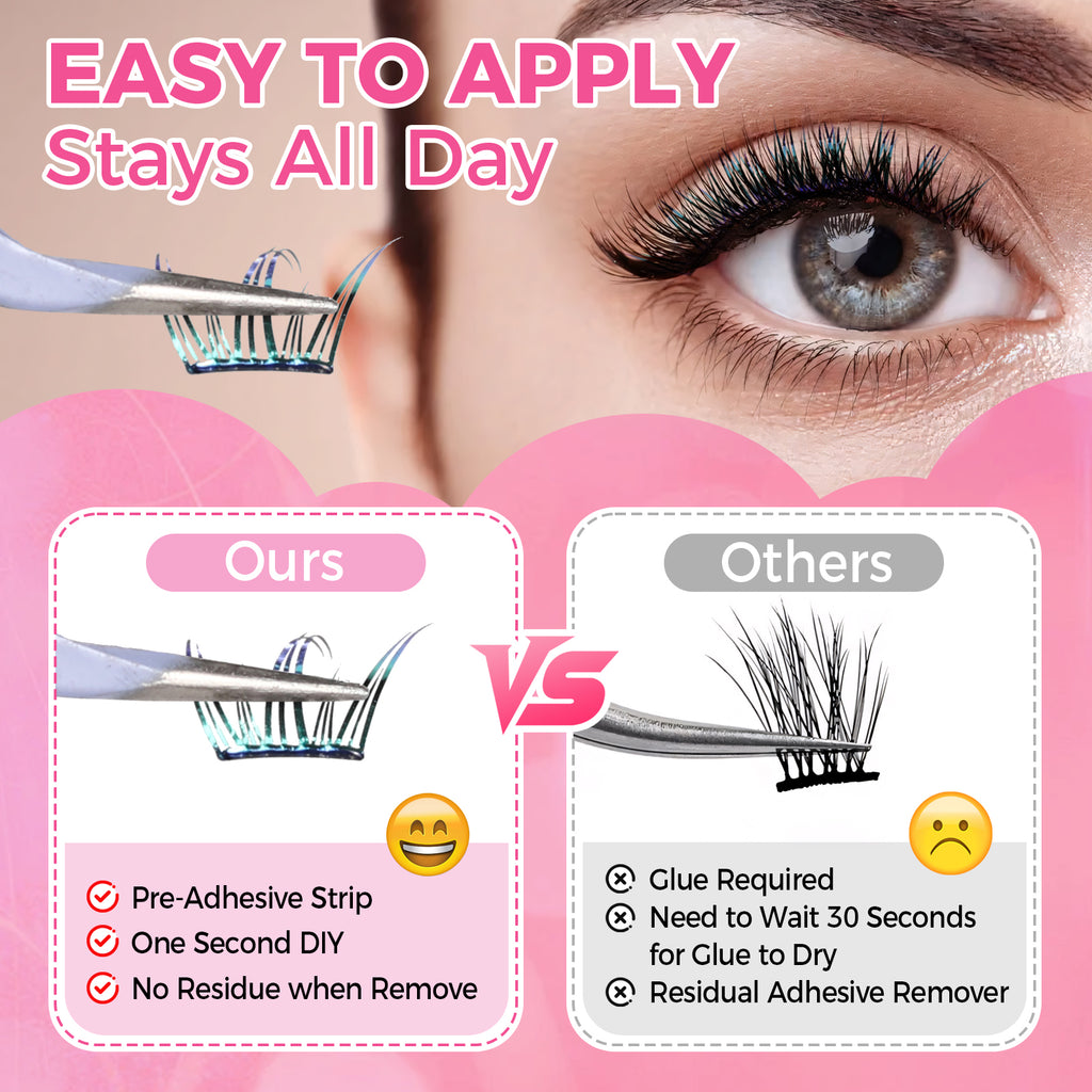 JINYANHUA Self-Stick Lashes - Summer Blue Tears 3