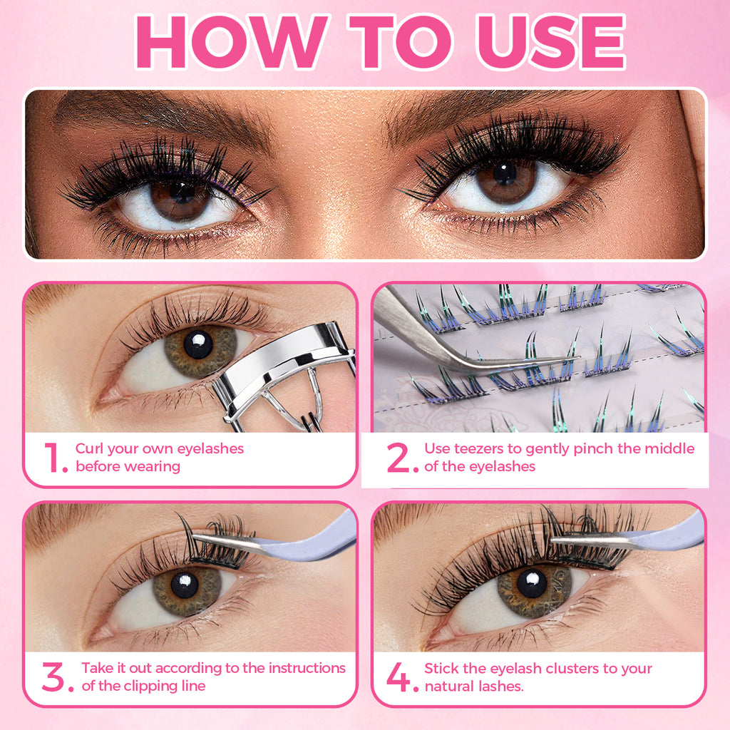 JINYANHUA Self-Stick Lashes - Summer Blue Tears 3