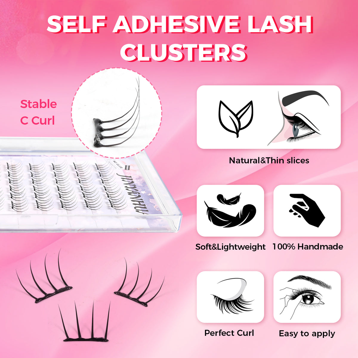 JINYANHUA Self-Stick Lashes - Girl Group 2.0