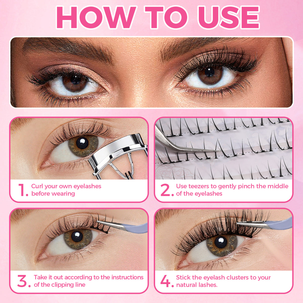 JINYANHUA Self-Stick Lashes - Girl Group 2.0