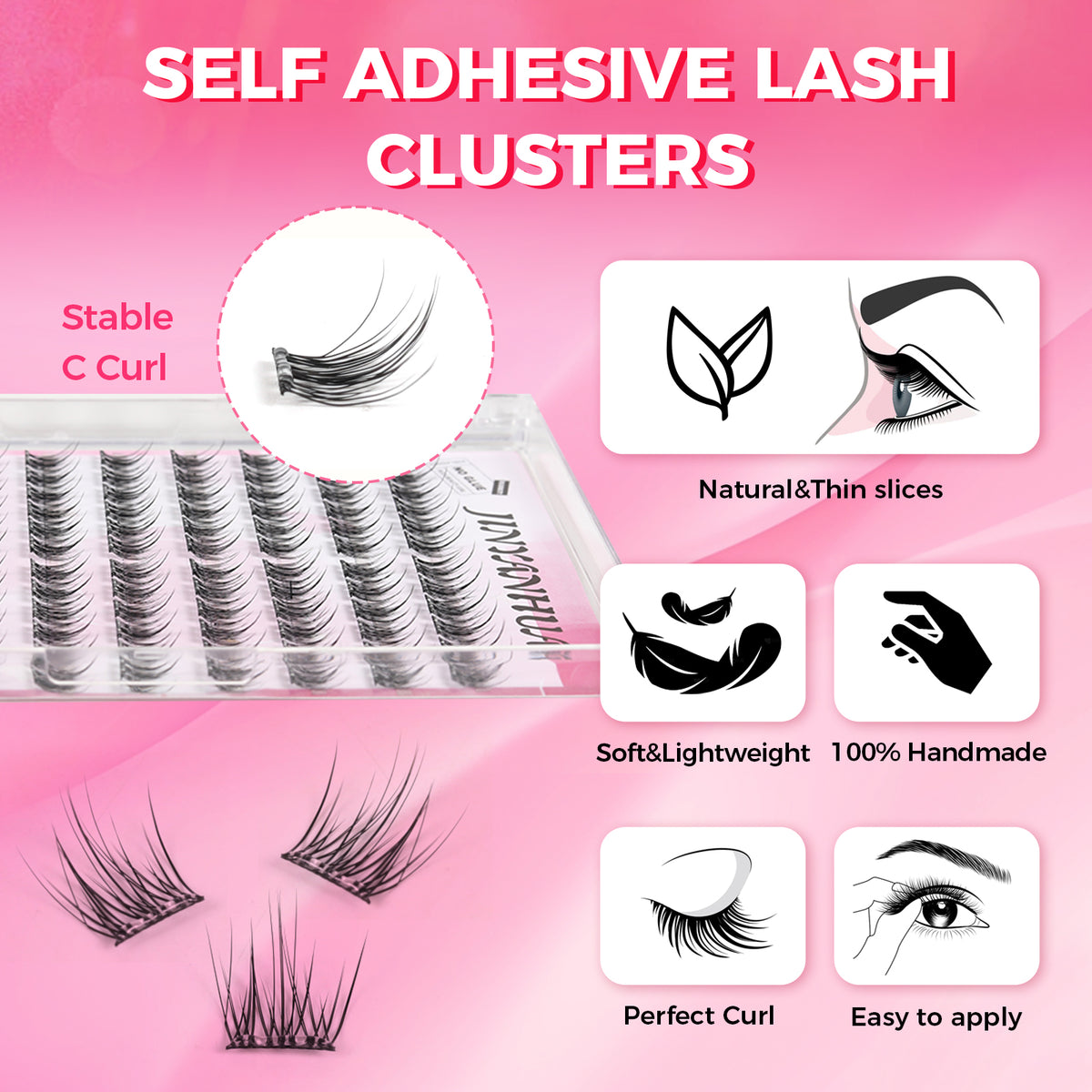 JINYANHUA Self-Stick Lashes - Mermaid Fishtail