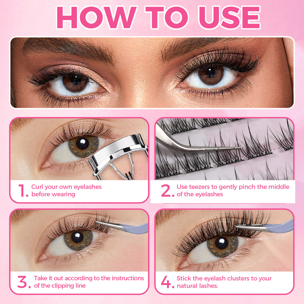 JINYANHUA Self-Stick Lashes - Mermaid Fishtail
