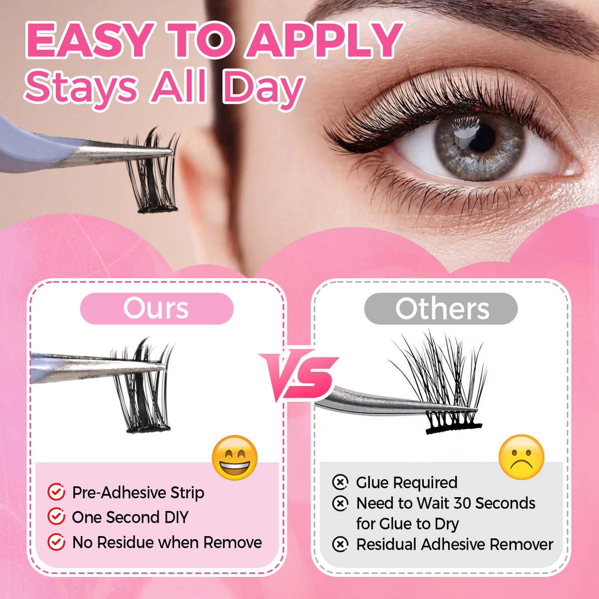 JINYANHUA Self-Stick Lashes - Wheat Ear