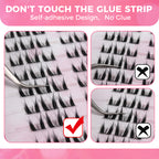 JINYANHUA Self-Stick Lashes - Dense Cat