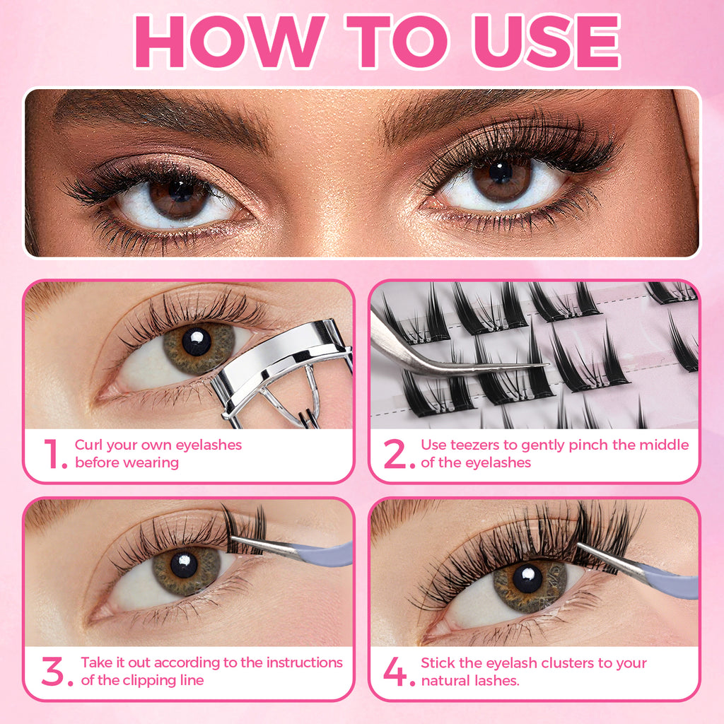 JINYANHUA Self-Stick Lashes - Dense Cat