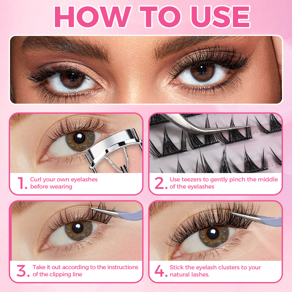 JINYANHUA Self-Stick Lashes - Sweet Little Cat