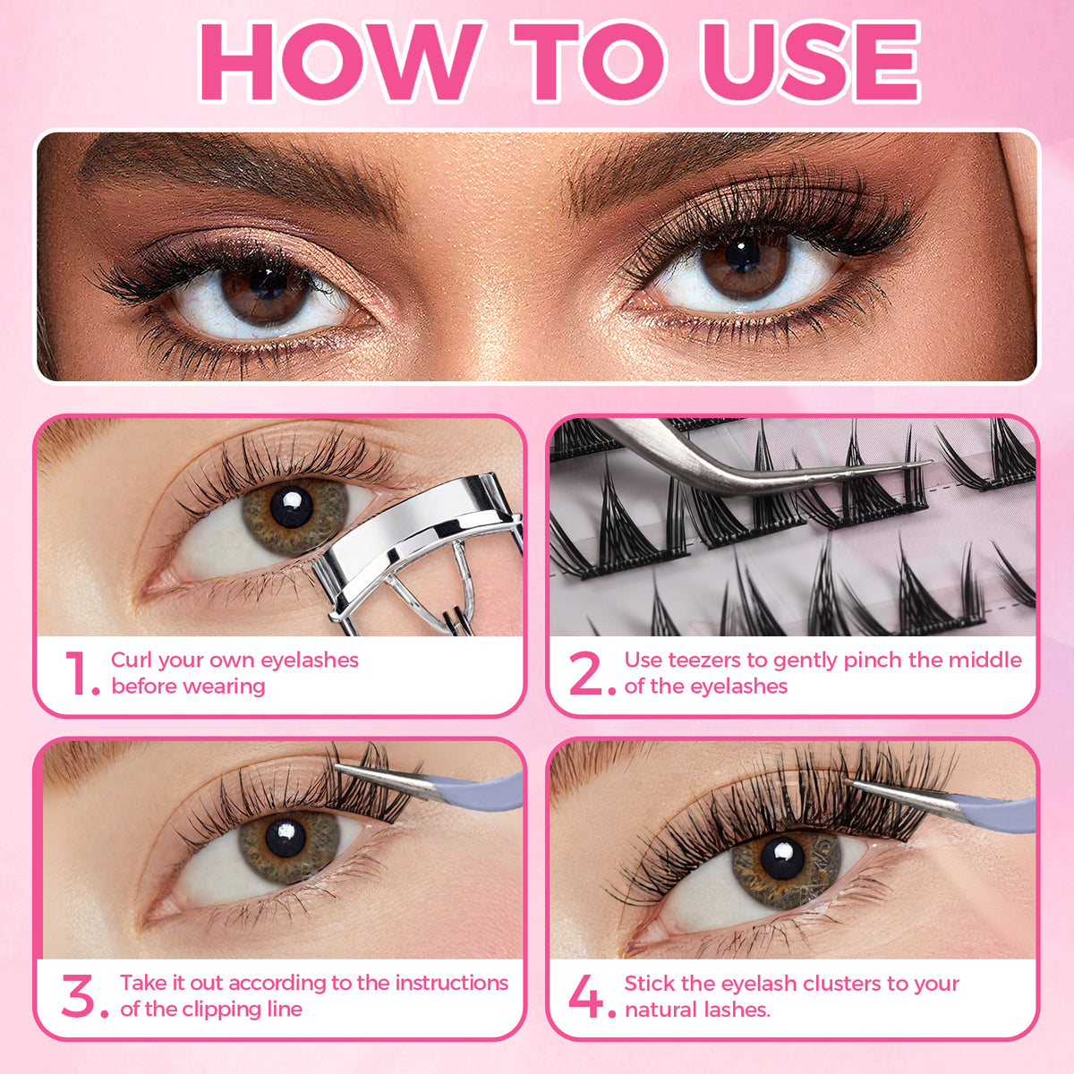 JINYANHUA Self-Stick Lashes - Sweet Little Cat