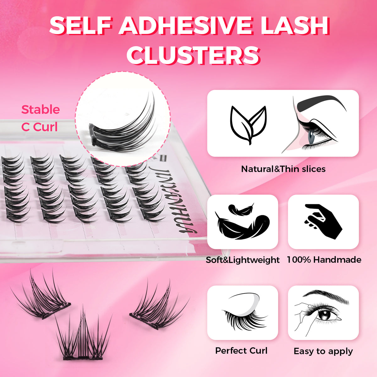 JINYANHUA Self-Stick Lashes - Ice Mountain Flower Sea