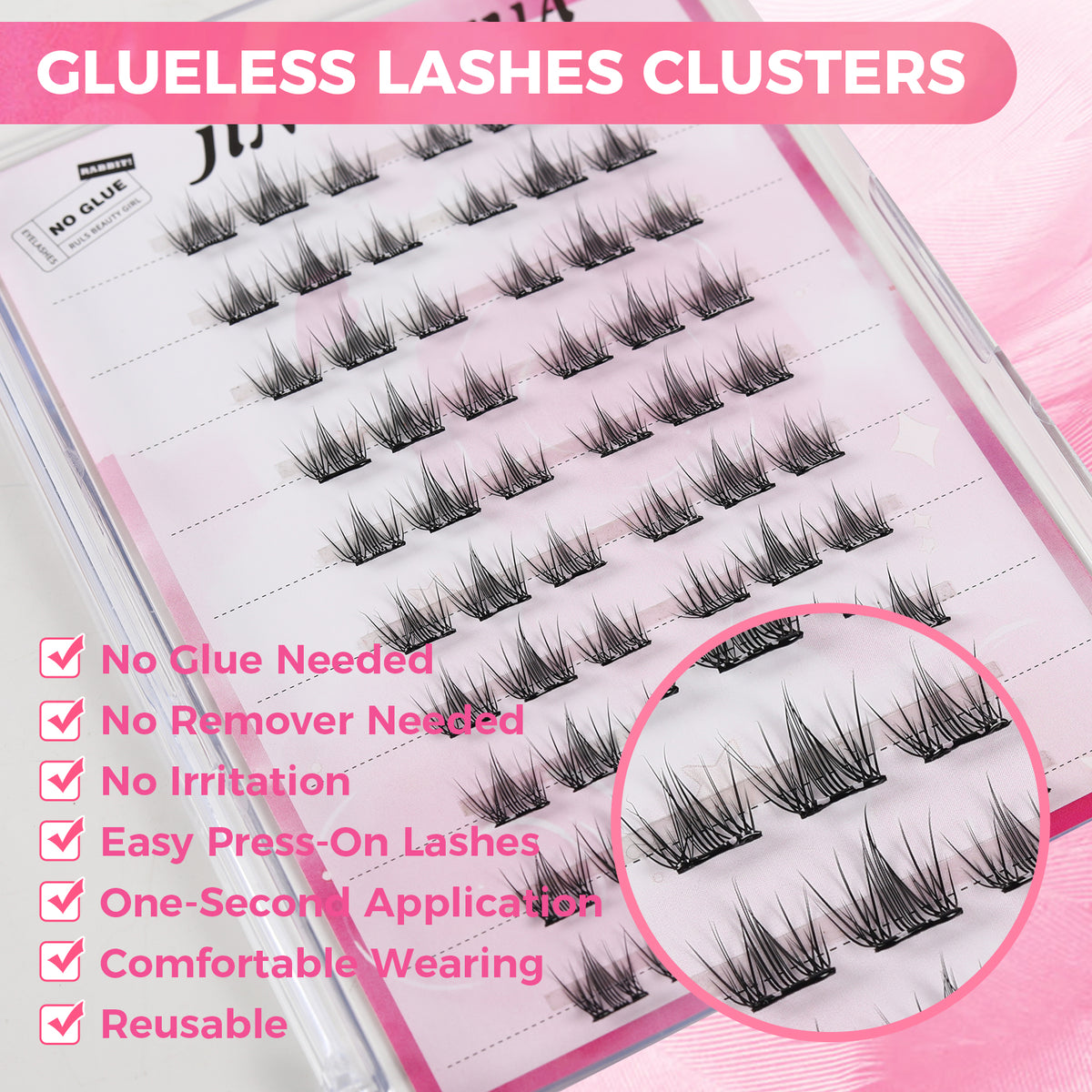 JINYANHUA Self-Stick Lashes - Ice Mountain Flower Sea