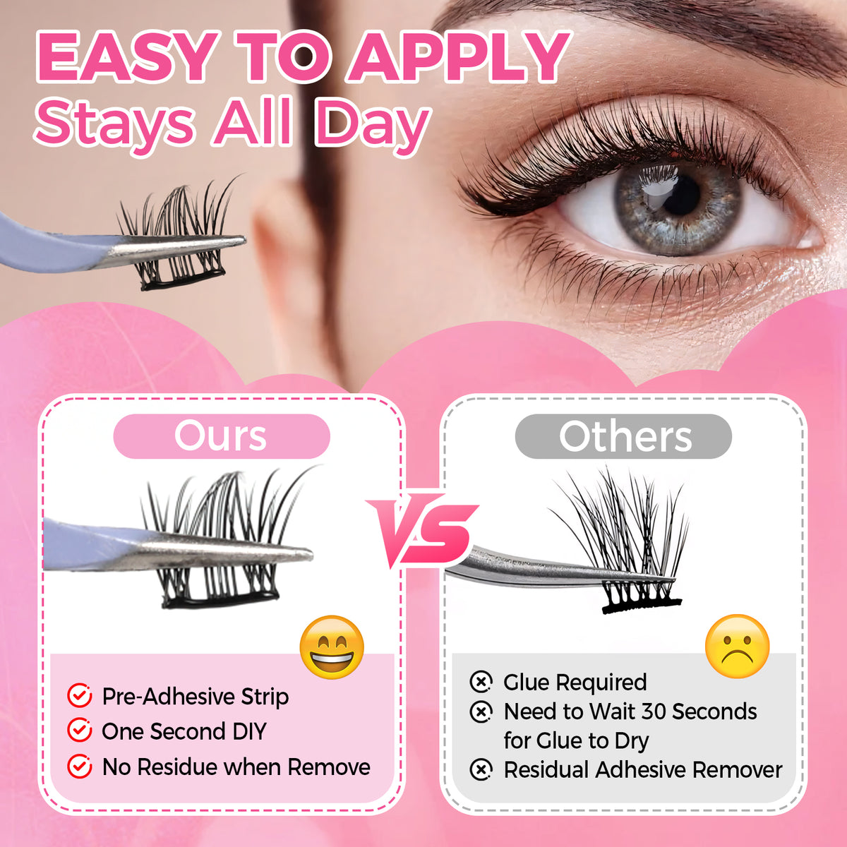 JINYANHUA Self-Stick Lashes - Ice Mountain Flower Sea
