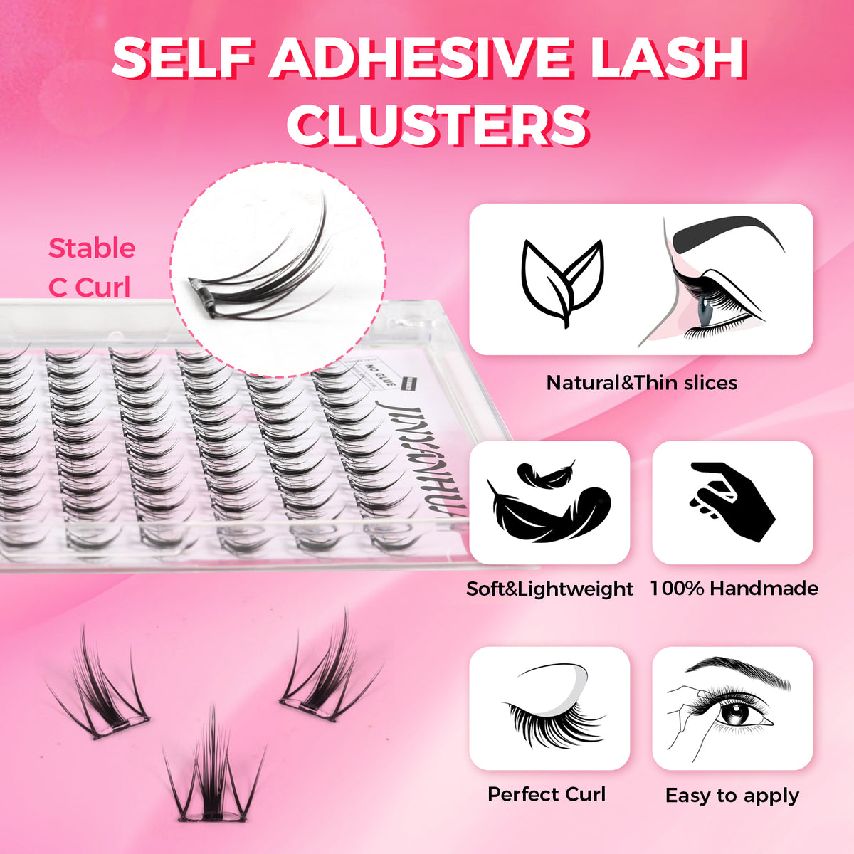 JINYANHUA Self-Stick Lashes - Cloud