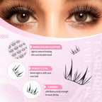 JINYANHUA Pink Laser Card-Dense Little Deer Eyelashes