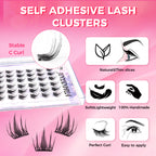 JINYANHUA Self-Adhesive Eyelashes - Fire Tassel Purple