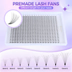 JINYANHUA 8-15mm Mixed Long & Short Stalks 0.07mm 12D Flat Tip Large Capacity
