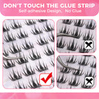 JINYANHUA Self-Adhesive Eyelashes - Fire Tassel Purple