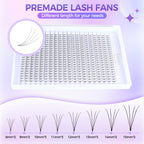 JINYANHUA 4D Mixed Length 0.1mm Thick Short Stems Large Capacity