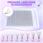 JINYANHUA 7D Single Long 0.07mm Thick Short Stems Large Capacity